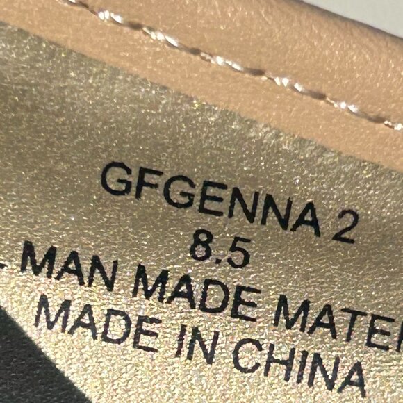 Guess Ballet Flats Chain Metal Logo Size 8.5 - Picture 8 of 9